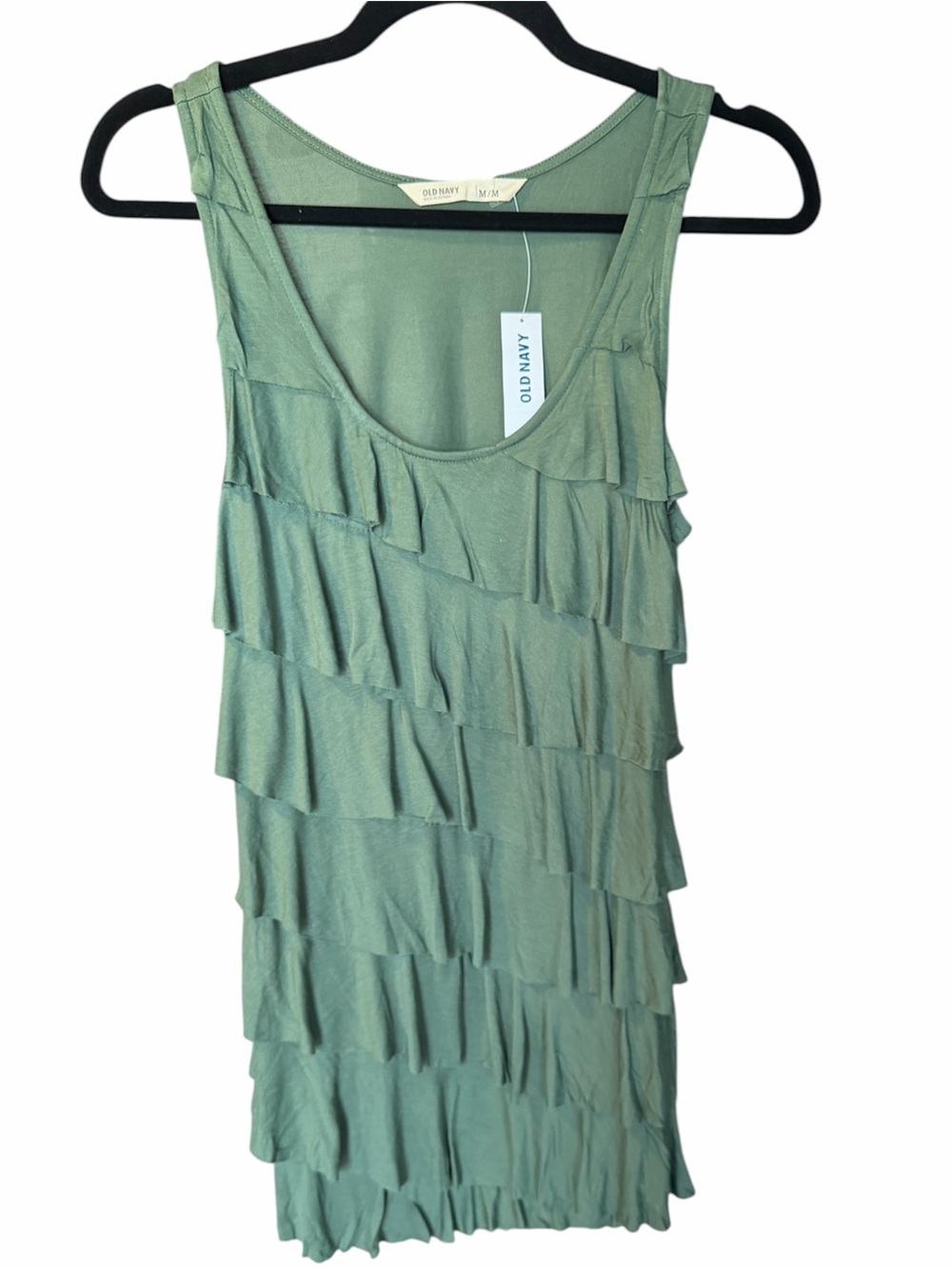 Old Navy Army Green Ruffle Tank